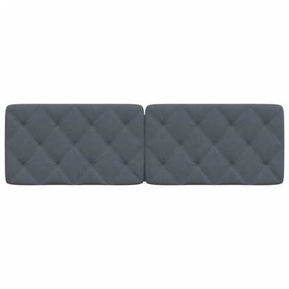 Cuscino Testiera Grigio Scuro 152 cm in Velluto