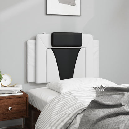 Cuscino Testiera Nero e Bianco 80 cm in Similpelle - homemem39