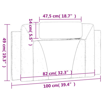 Cuscino Testiera Viana Marrone 100 cm in Similpelle | homemem39