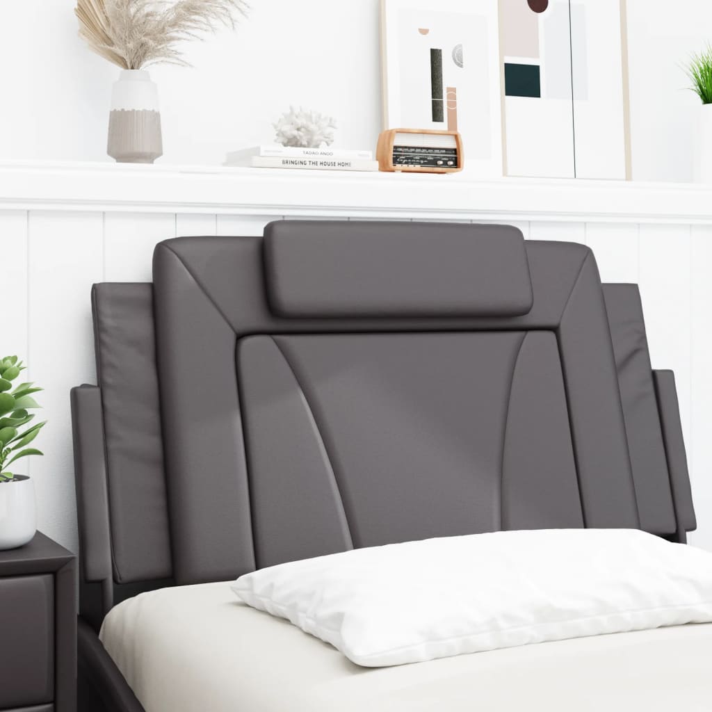 Cuscino Testiera Grigio 100 cm in Similpelle - homemem39