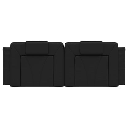 Cuscino Testiera Nero 120 cm in Similpelle - homemem39