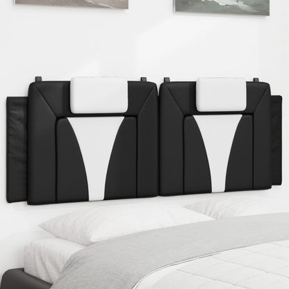 Cuscino Testiera Nero e Bianco 120 cm in Similpelle - homemem39