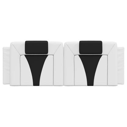 Cuscino Testiera Nero e Bianco 120 cm in Similpelle - homemem39