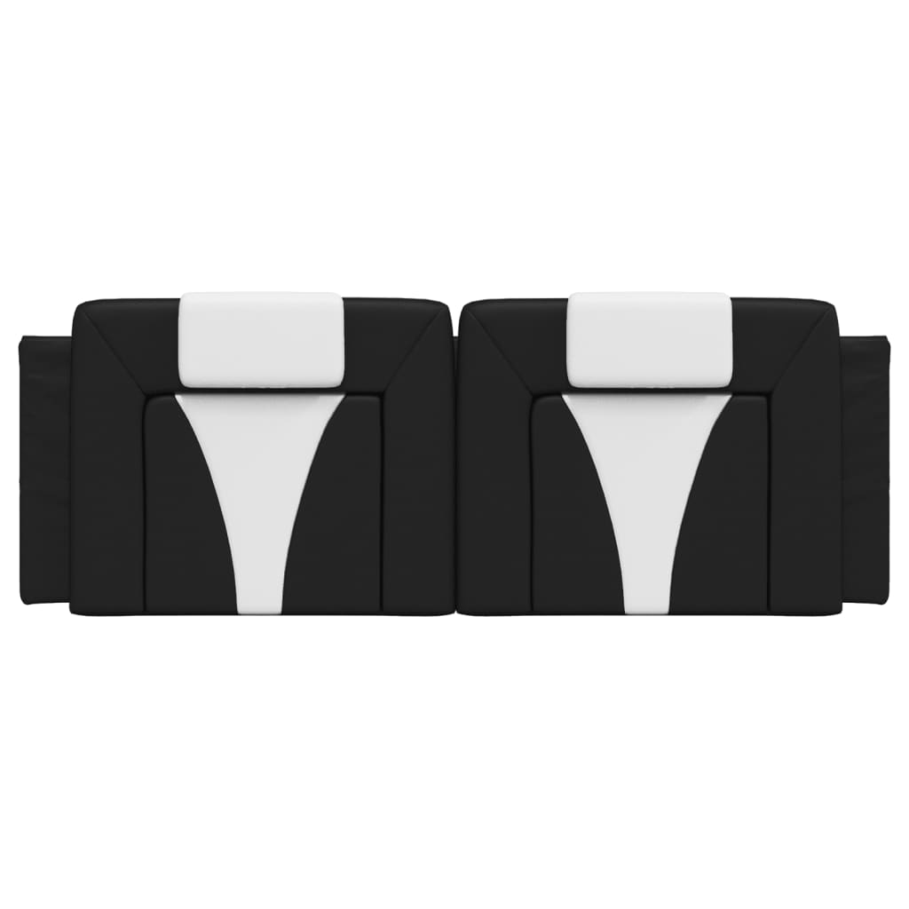 Cuscino Testiera Viana Nero e Bianco 137 cm in Similpelle