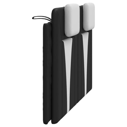 Cuscino Testiera Viana Nero e Bianco 137 cm in Similpelle