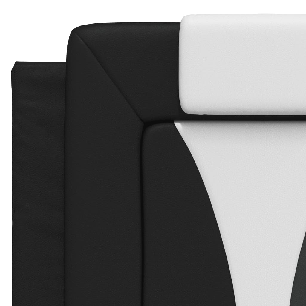 Cuscino Testiera Viana Nero e Bianco 137 cm in Similpelle