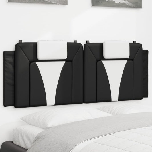 Cuscino Testiera Viana Nero e Bianco 137 cm in Similpelle - homemem39