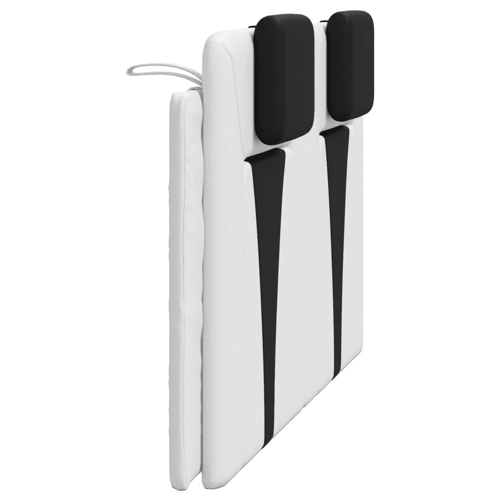 Cuscino Testiera Bianco e Nero 140 cm in Similpelle - homemem39