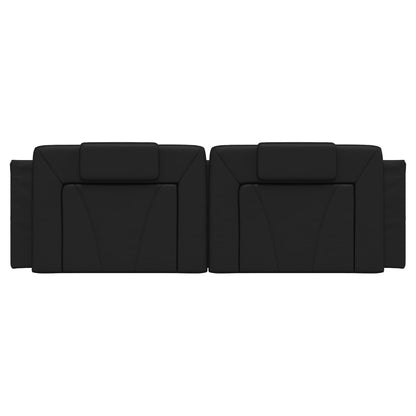 Cuscino Testiera Viana Nero 160 cm in Similpelle - homemem39