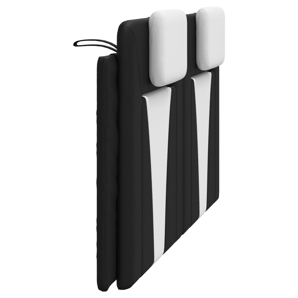 Cuscino Testiera Nero e Bianco 160 cm in Similpelle - homemem39