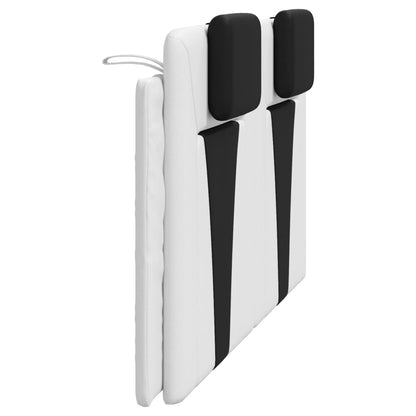Cuscino Testiera Bianco e Nero 160 cm in Similpelle - homemem39