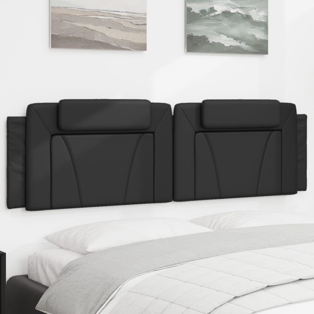Cuscino Testiera Viana Nero 180 cm in Similpelle | homemem39