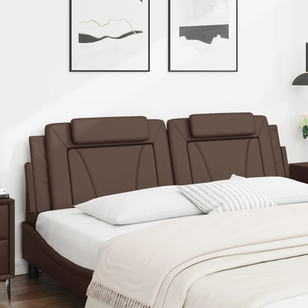 Cuscino Testiera Viana Marrone 180 cm in Similpelle | homemem39