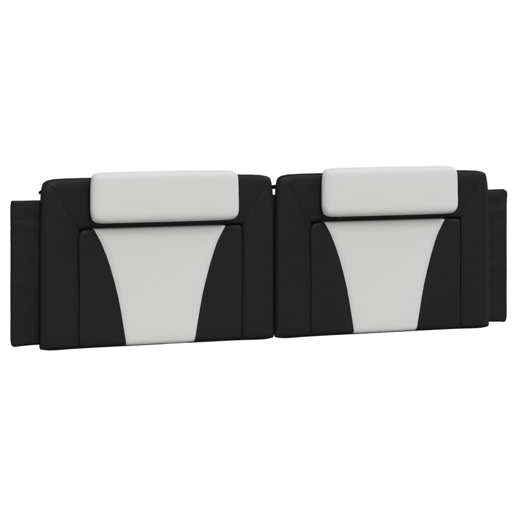 Cuscino Testiera Viana Nero e Bianco 180 cm in Similpelle