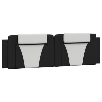 Cuscino Testiera Viana Nero e Bianco 180 cm in Similpelle