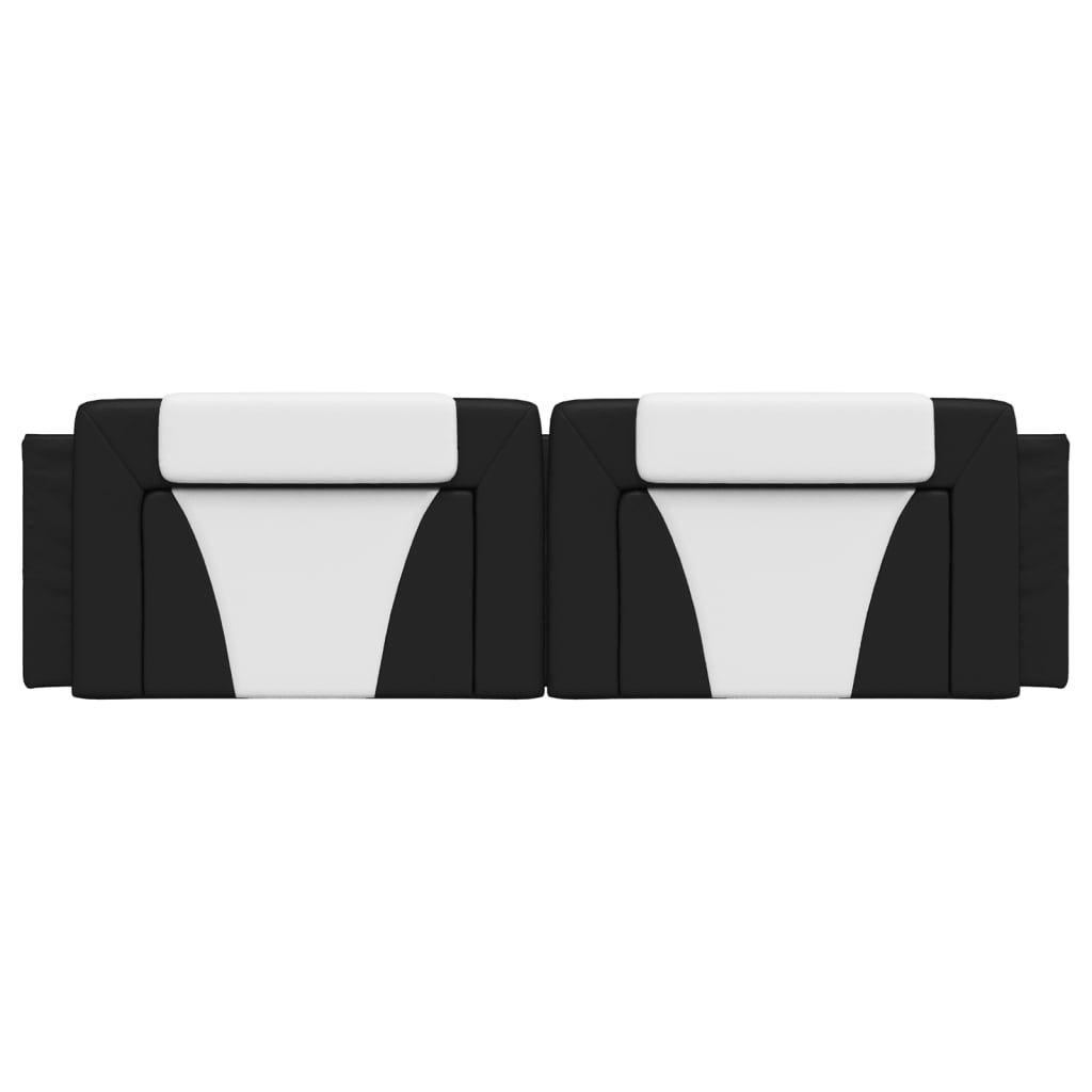 Cuscino Testiera Viana Nero e Bianco 180 cm in Similpelle