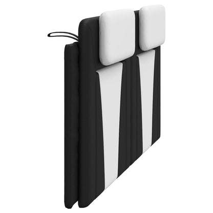 Cuscino Testiera Viana Nero e Bianco 180 cm in Similpelle