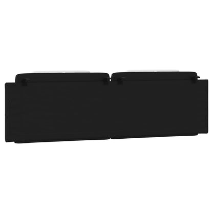 Cuscino Testiera Nero e Bianco 180 cm in Similpelle - homemem39