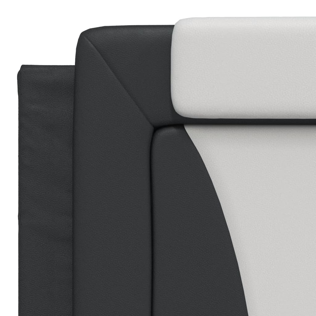 Cuscino Testiera Viana Nero e Bianco 180 cm in Similpelle
