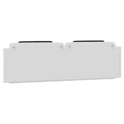 Cuscino Testiera Bianco e Nero 180 cm in Similpelle - homemem39