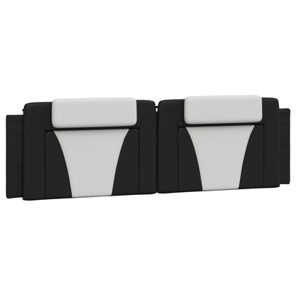 Cuscino Testiera Viana Nero e Bianco 183 cm in Similpelle
