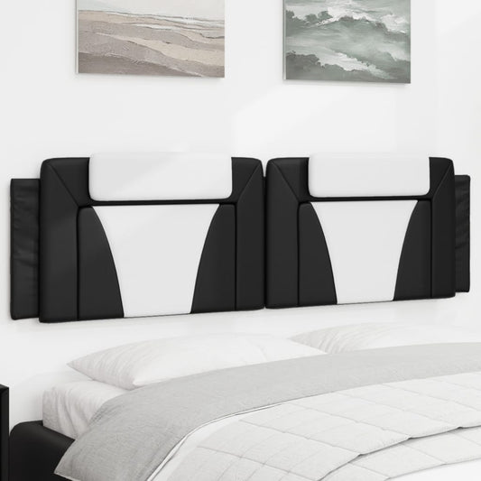 Cuscino Testiera Viana Nero e Bianco 183 cm in Similpelle - homemem39