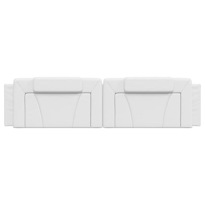 Cuscino Testiera Bianco 200 cm in Similpelle - homemem39