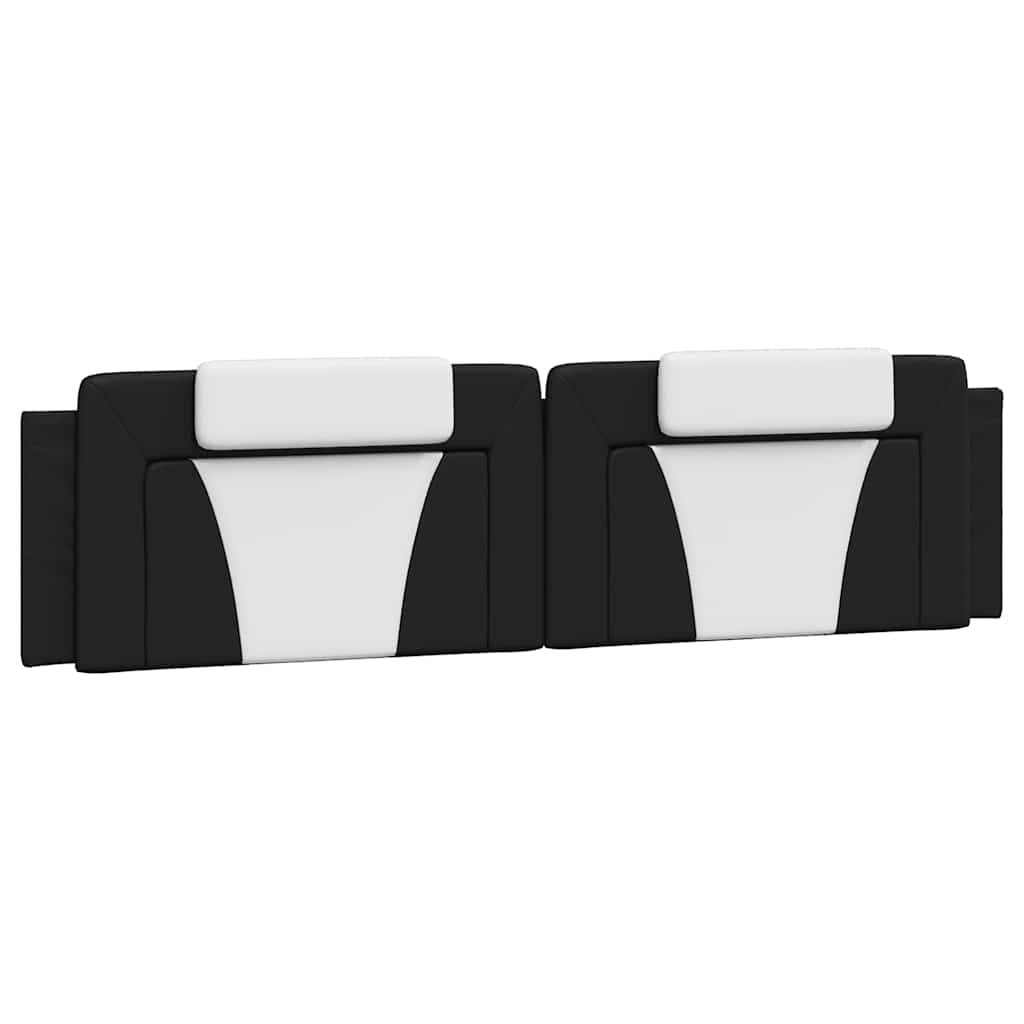 Cuscino Testiera Viana Nero e Bianco 200 cm in Similpelle