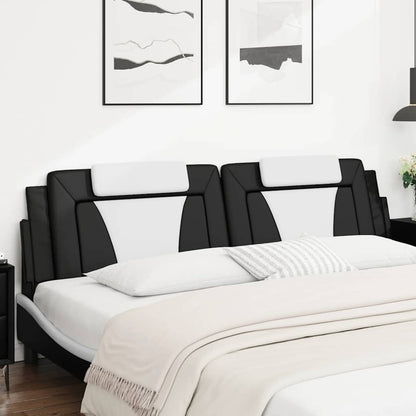 Cuscino Testiera Viana Nero e Bianco 200 cm in Similpelle | homemem39