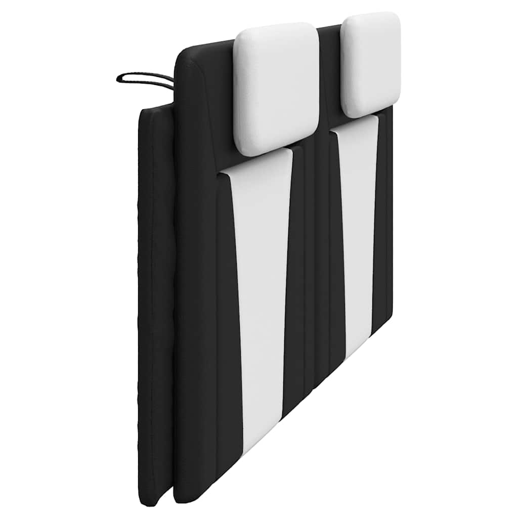 Cuscino Testiera Viana Nero e Bianco 200 cm in Similpelle