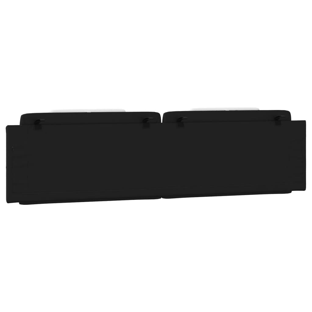 Cuscino Testiera Nero e Bianco 200 cm in Similpelle - homemem39