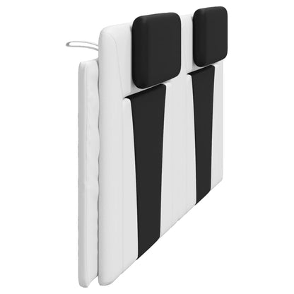 Cuscino Testiera Nero e Bianco 200 cm in Similpelle - homemem39