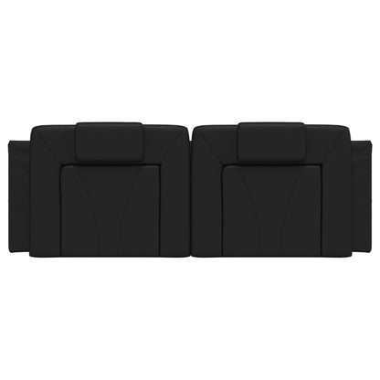 Cuscino Testiera Viana Nero 152 cm in Similpelle