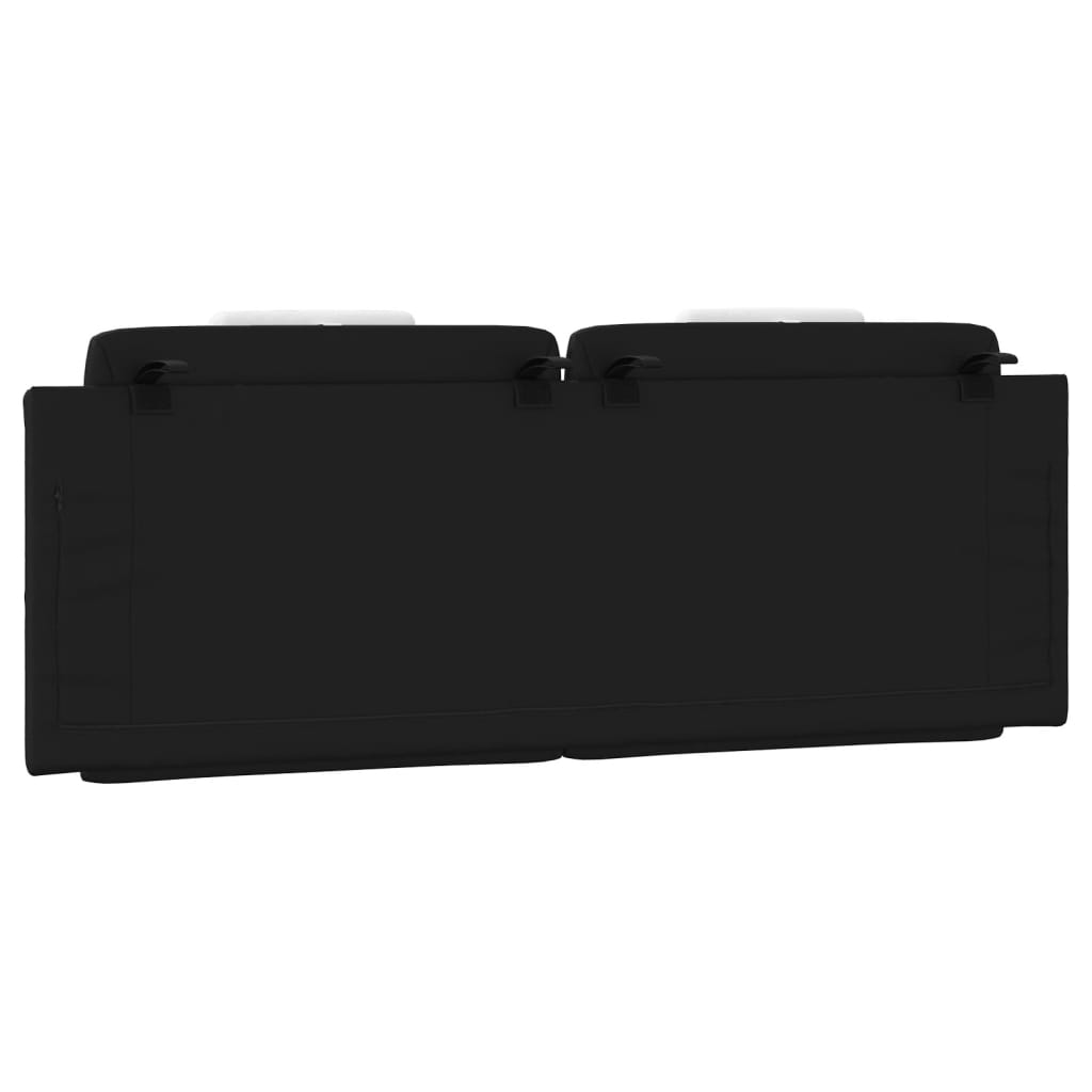 Cuscino Testiera Viana Nero e Bianco 152 cm in Similpelle