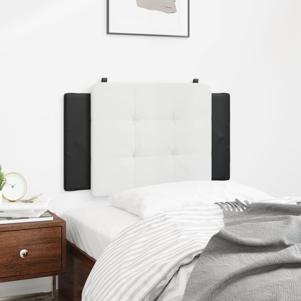 Cuscino Testiera Zadar Nero e Bianco 80 cm in Similpelle | homemem39