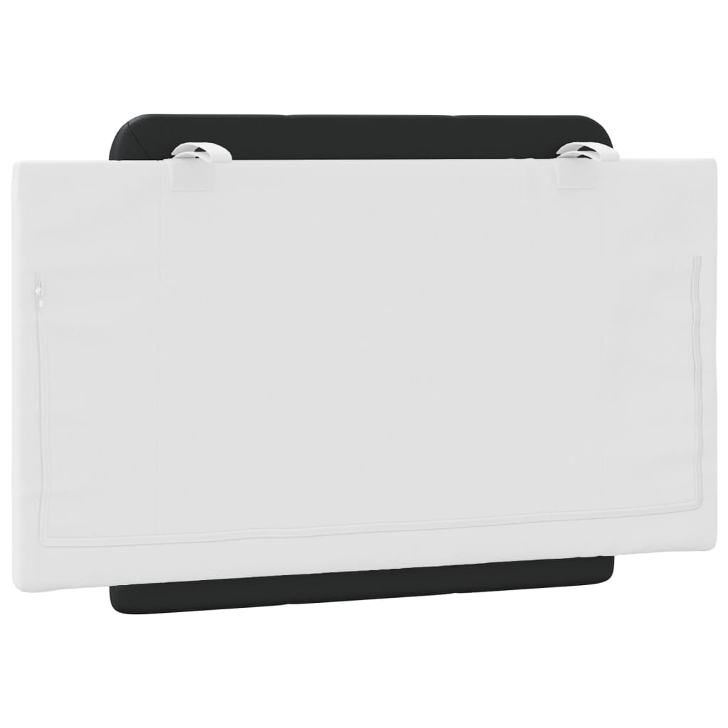 Cuscino Testiera Nero e Bianco 80 cm in Similpelle - homemem39