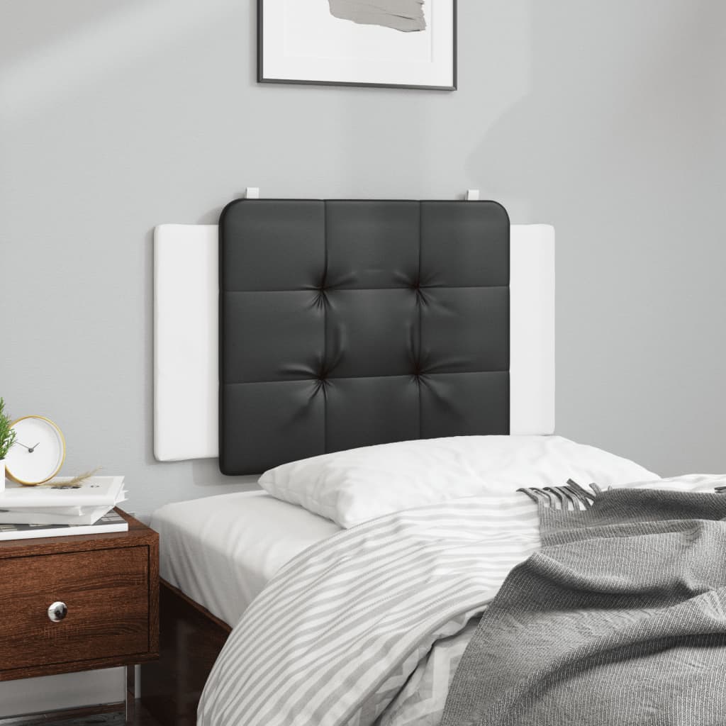 Cuscino Testiera Zadar Nero e Bianco 90 cm in Similpelle | homemem39