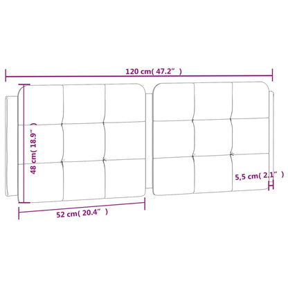 Cuscino Testiera Zadar Marrone 120 cm in Similpelle | homemem39