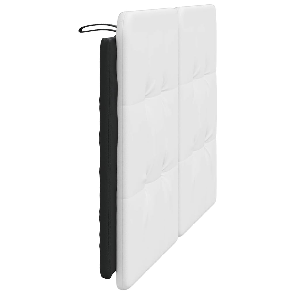 Cuscino Testiera Nero e Bianco 120 cm in Similpelle - homemem39