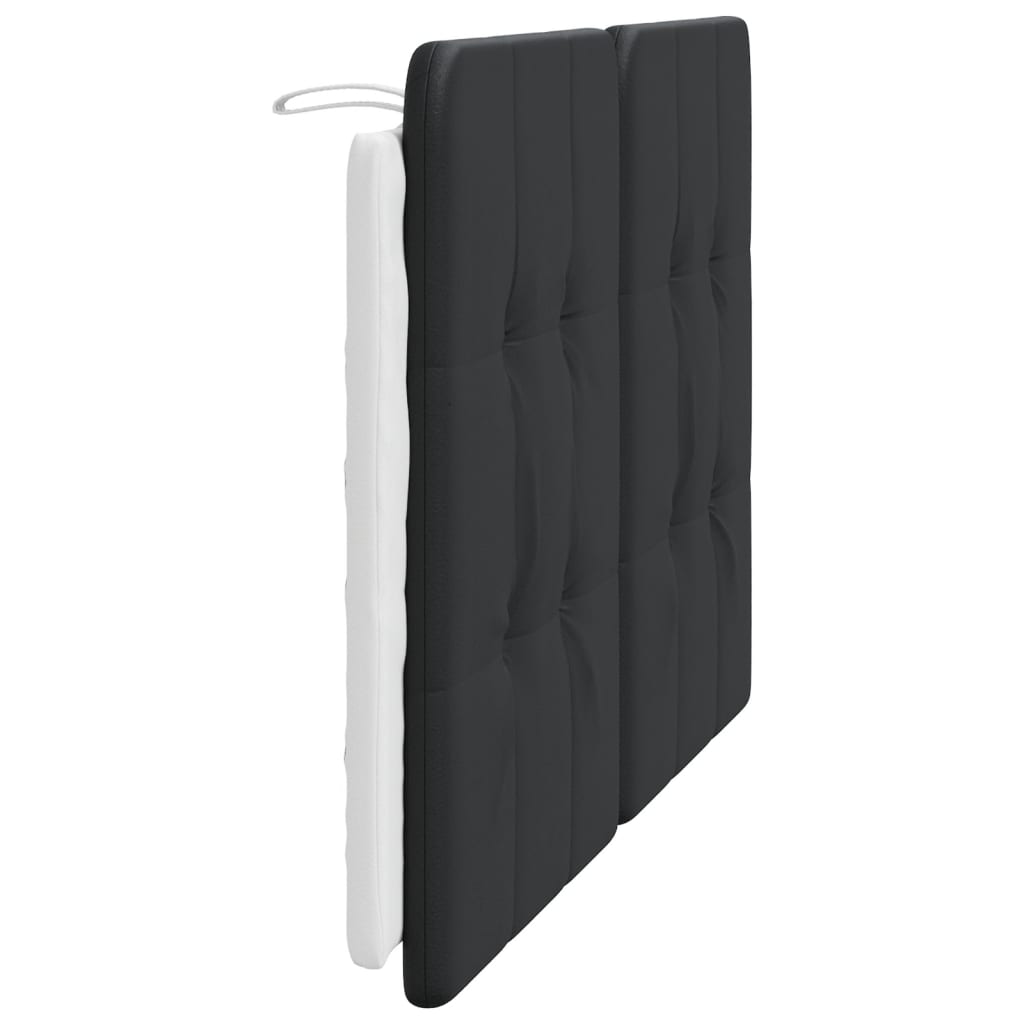 Cuscino Testiera Nero e Bianco 120 cm in Similpelle - homemem39