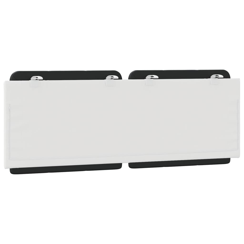 Cuscino Testiera Nero e Bianco 120 cm in Similpelle - homemem39