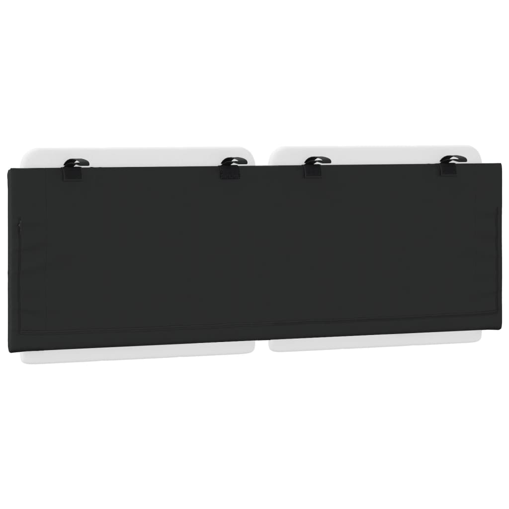 Cuscino Testiera Bianco e Nero 140 cm in Similpelle - homemem39