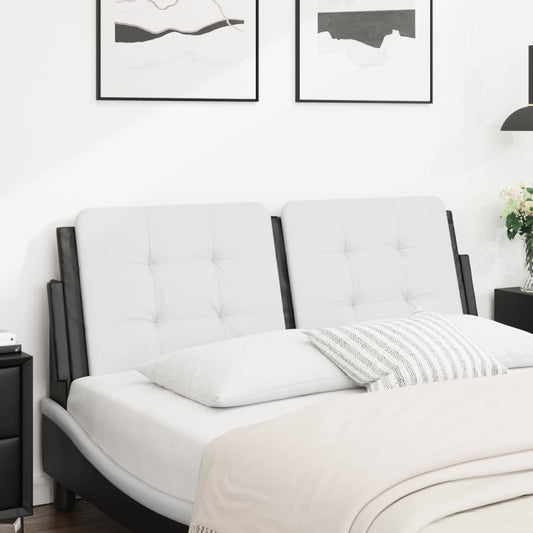 Cuscino Testiera Zadar Bianco e Nero 140 cm in Similpelle | homemem39