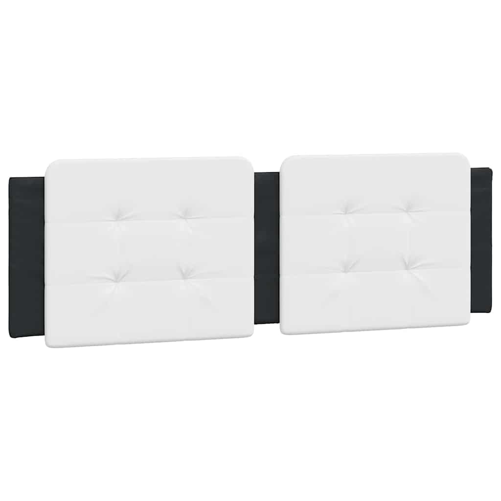 Cuscino Testiera Zadar Bianco e Nero 160 cm in Similpelle