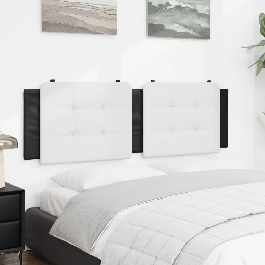 Cuscino Testiera Zadar Bianco e Nero 160 cm in Similpelle