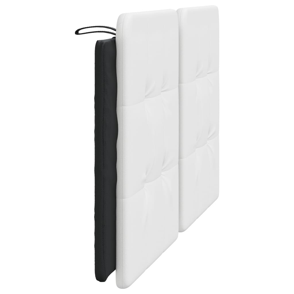 Cuscino Testiera Bianco e Nero 160 cm in Similpelle - homemem39