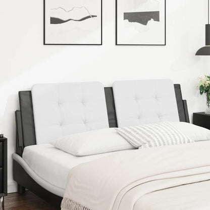 Cuscino Testiera Zadar Bianco e Nero 160 cm in Similpelle