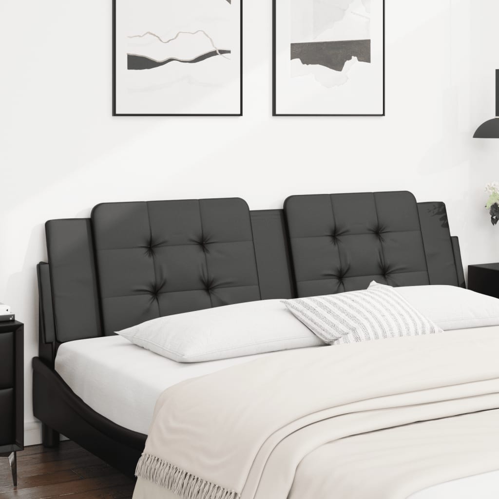 Cuscino Testiera Zadar Nero 180 cm in Similpelle | homemem39