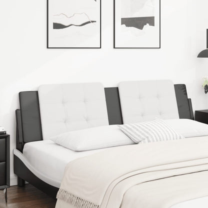 Cuscino Testiera Zadar Bianco e Nero 180 cm in Similpelle