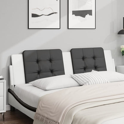 Cuscino Testiera Zadar Nero e Bianco 180 cm in Similpelle